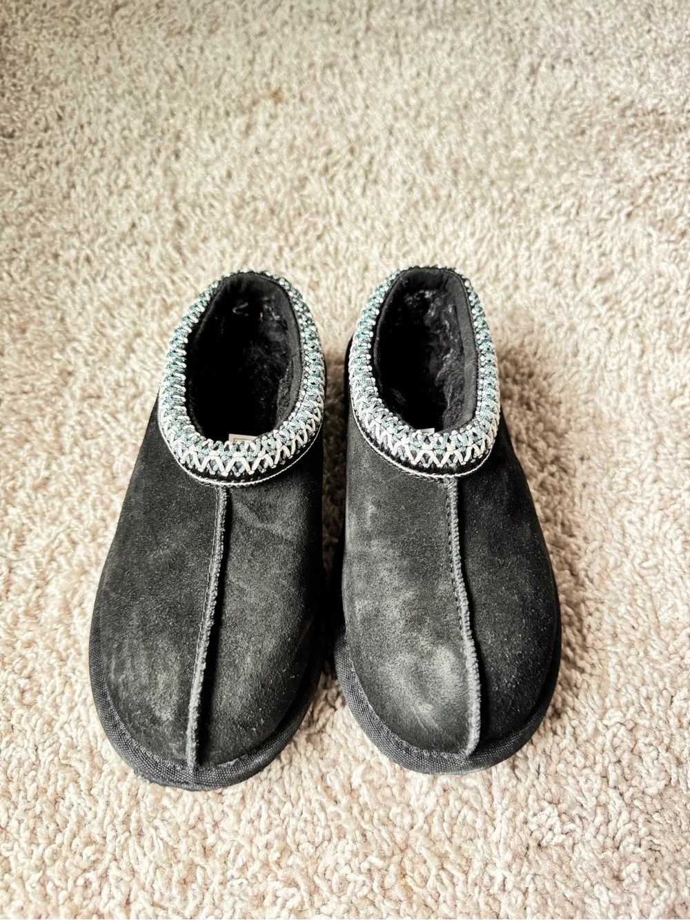 UGG Kids Black Slip-On Clog with Contrasting Trim